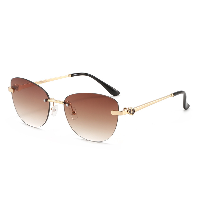 Street Fashion Photoshoot - 2026 New Vintage Retro Rimless Oval