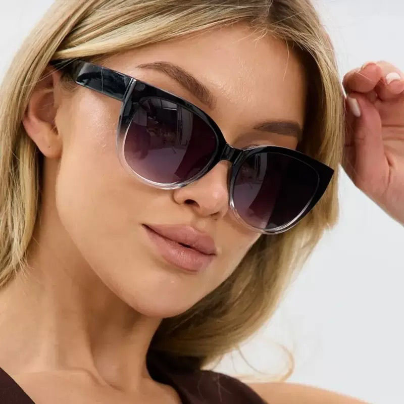 Street Fashion Photoshoot - Jingwei Cat's Eye Simple Sunglasses New