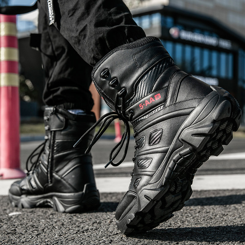 Mesh Top Layering - Men's boots Autumn High Top Shoes