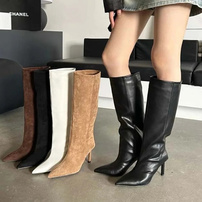 French Street Fashion - Luxury Women Long Boots Fashion Suede