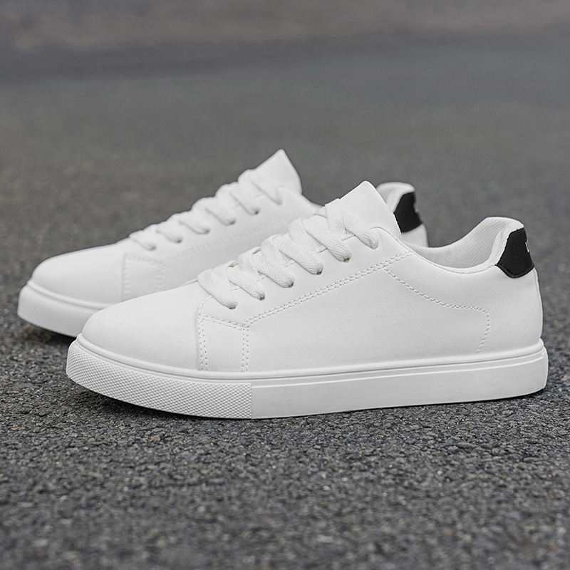 Mesh Top Layering - Men's Low-top Leather Casual Sneakers -