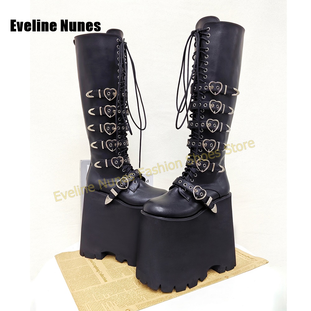 Street Fashion Y2K - Y2K Gothic Lolita Tall Platform Boots