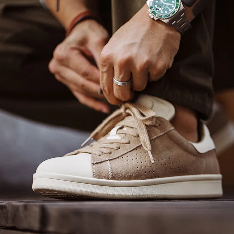 Mesh Top Layering - Maden Men's Vintage Color-Blocked Shoes Sports