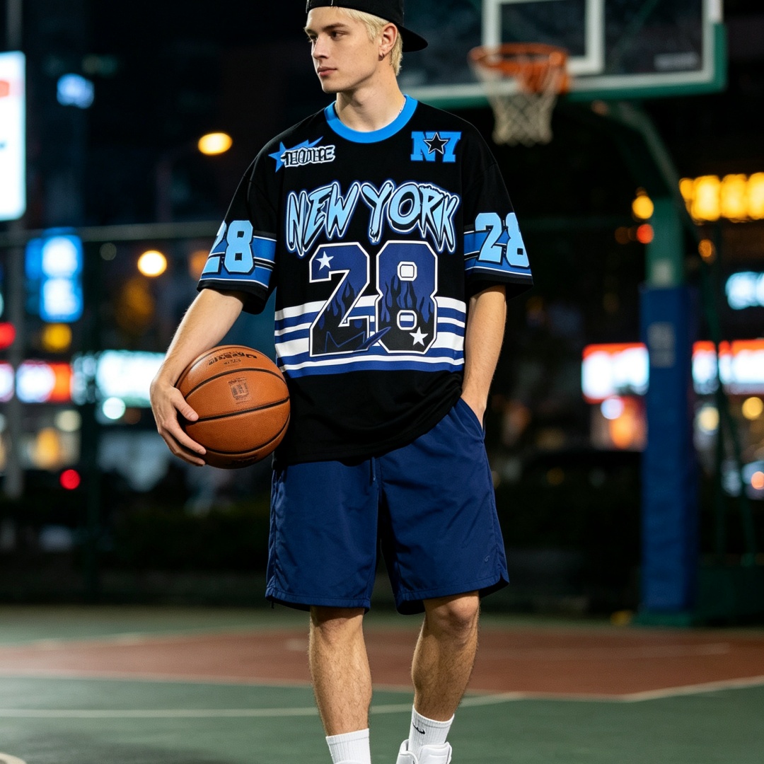 Street Style New York Fashion - Men's Summer T-shirt New York Letter