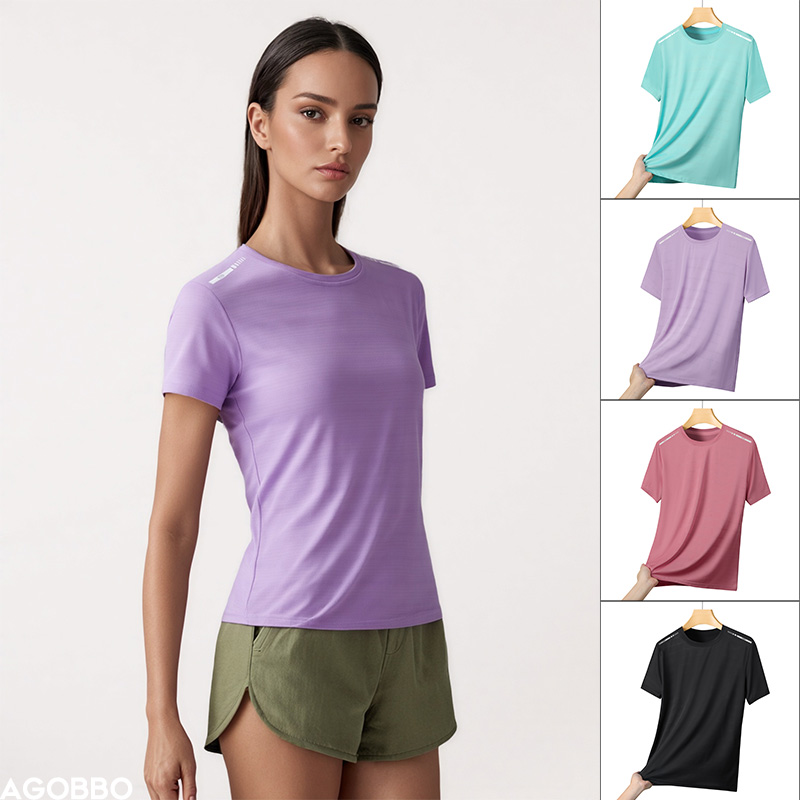 Mesh Top Layering - Women Reflective Running T-Shirt High Elastic