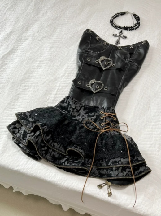 Punk Gothic Vintage Women 2 Pi - Street Fashion News 评论和价格