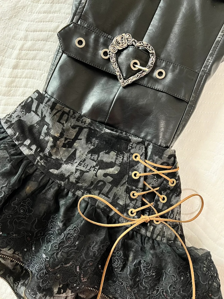 Punk Gothic Vintage Women 2 Pi - Street Fashion News 评论和价格