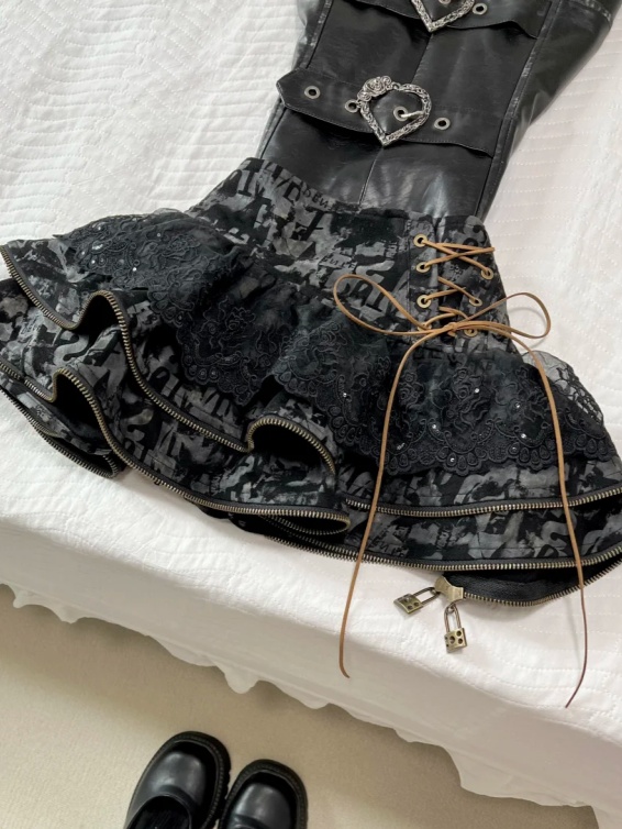 Punk Gothic Vintage Women 2 Pi - Street Fashion News 评论和价格