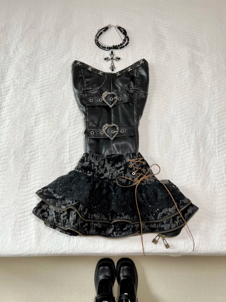 Punk Gothic Vintage Women 2 Pi - Street Fashion News 评论和价格