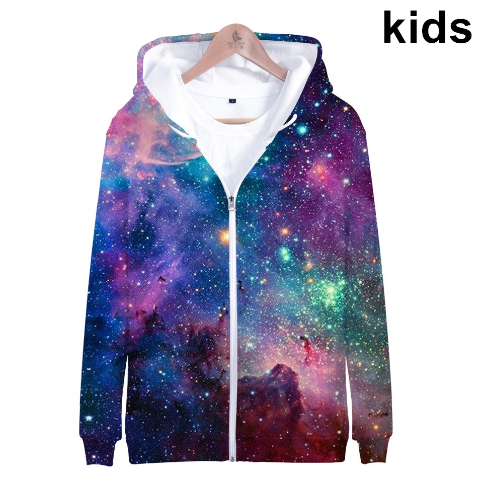 Coat Star Space Galaxy Hooded  - Street Fashion Zip Up Hoodie 评论和价格