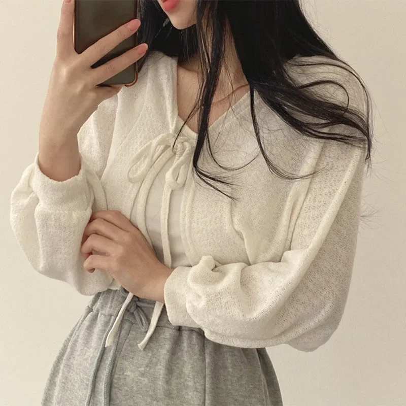 Summer Women Knitted Cardigan  - Korean Street Fashion Female 评论和价格