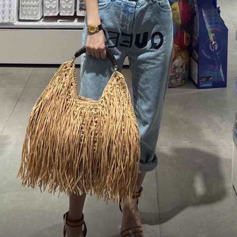 Bohemian Tassel Straw Handbag  - French Street Fashion 评论和价格