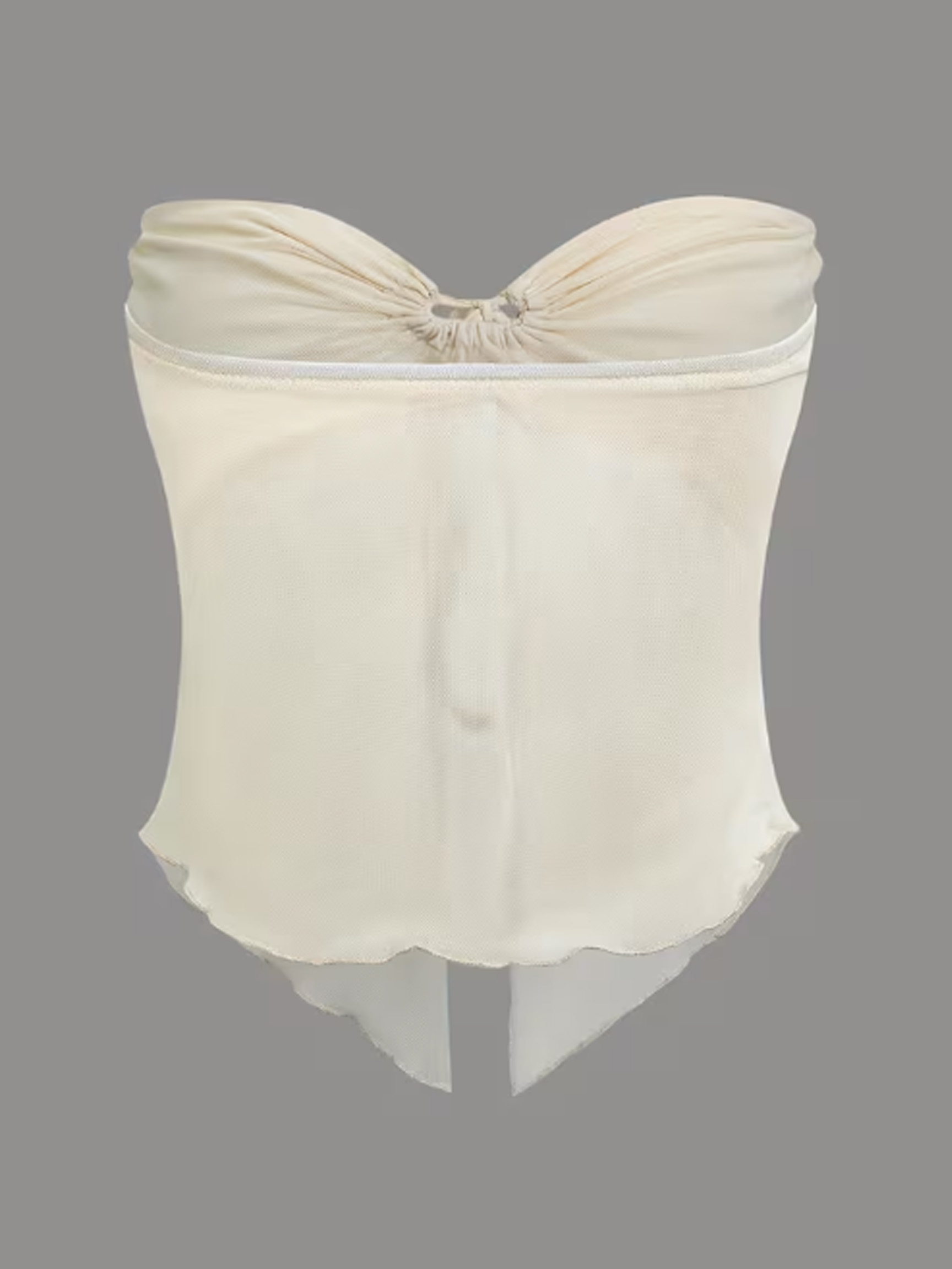Women's Elegant Ruched Double  - Mesh Top Layering 评论和价格