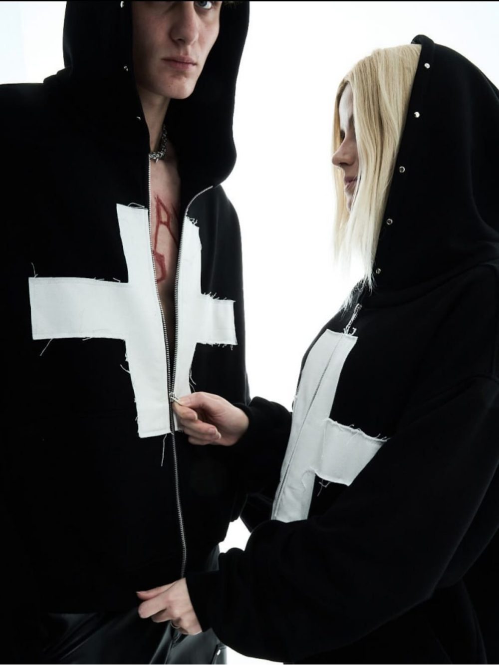 2026 New Y2K Dark Cross Hooded - Street Fashion Zip Up Hoodie 评论和价格