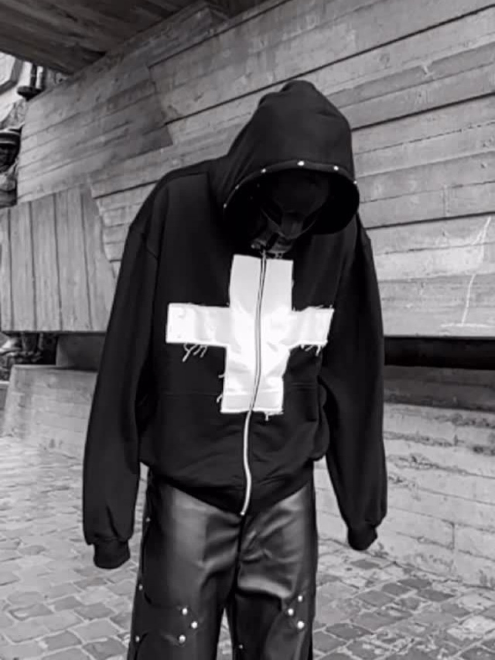 2026 New Y2K Dark Cross Hooded - Street Fashion Zip Up Hoodie 评论和价格