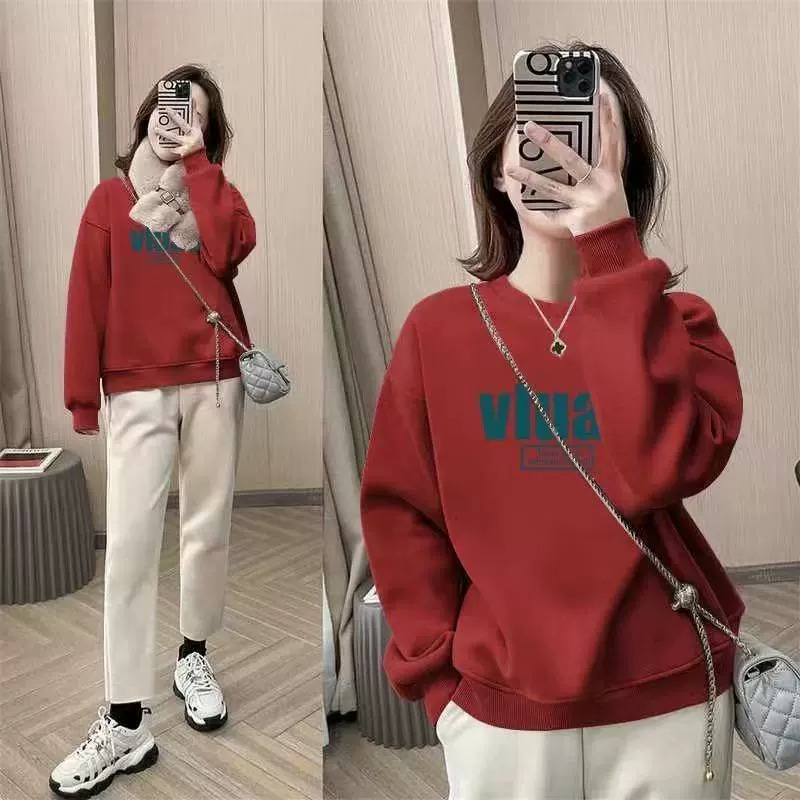 Oversized Crew Neck Sweatshirt - Oversized Crewneck Fleece 评论和价格