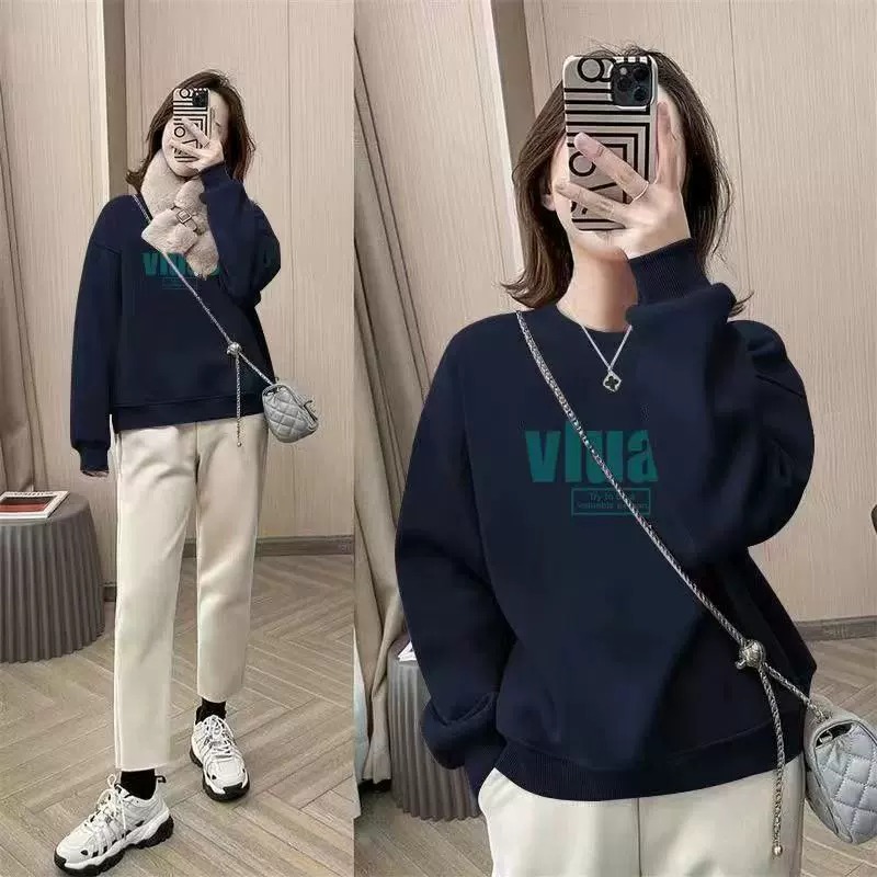 Oversized Crew Neck Sweatshirt - Oversized Crewneck Fleece 评论和价格