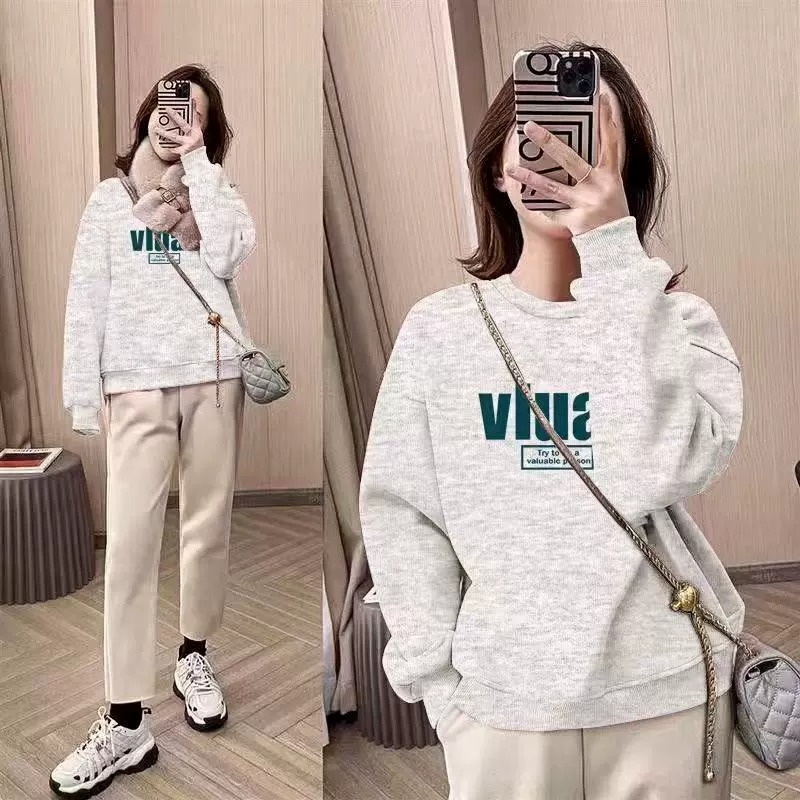 Oversized Crew Neck Sweatshirt - Oversized Crewneck Fleece 评论和价格