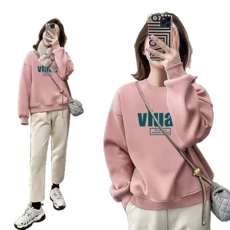 Oversized Crew Neck Sweatshirt - Oversized Crewneck Fleece 评论和价格
