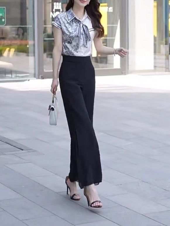 High Slit Solid Black Loose Yo - Fashion Street Yoga 评论和价格