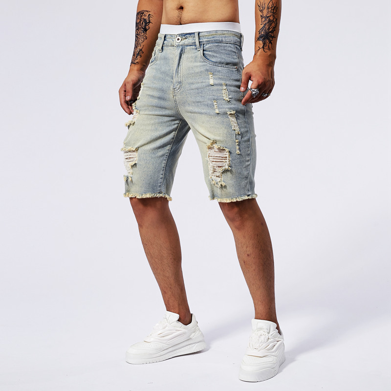 2025 Summer New Men's Ripped D - Street Fashion News 评论和价格