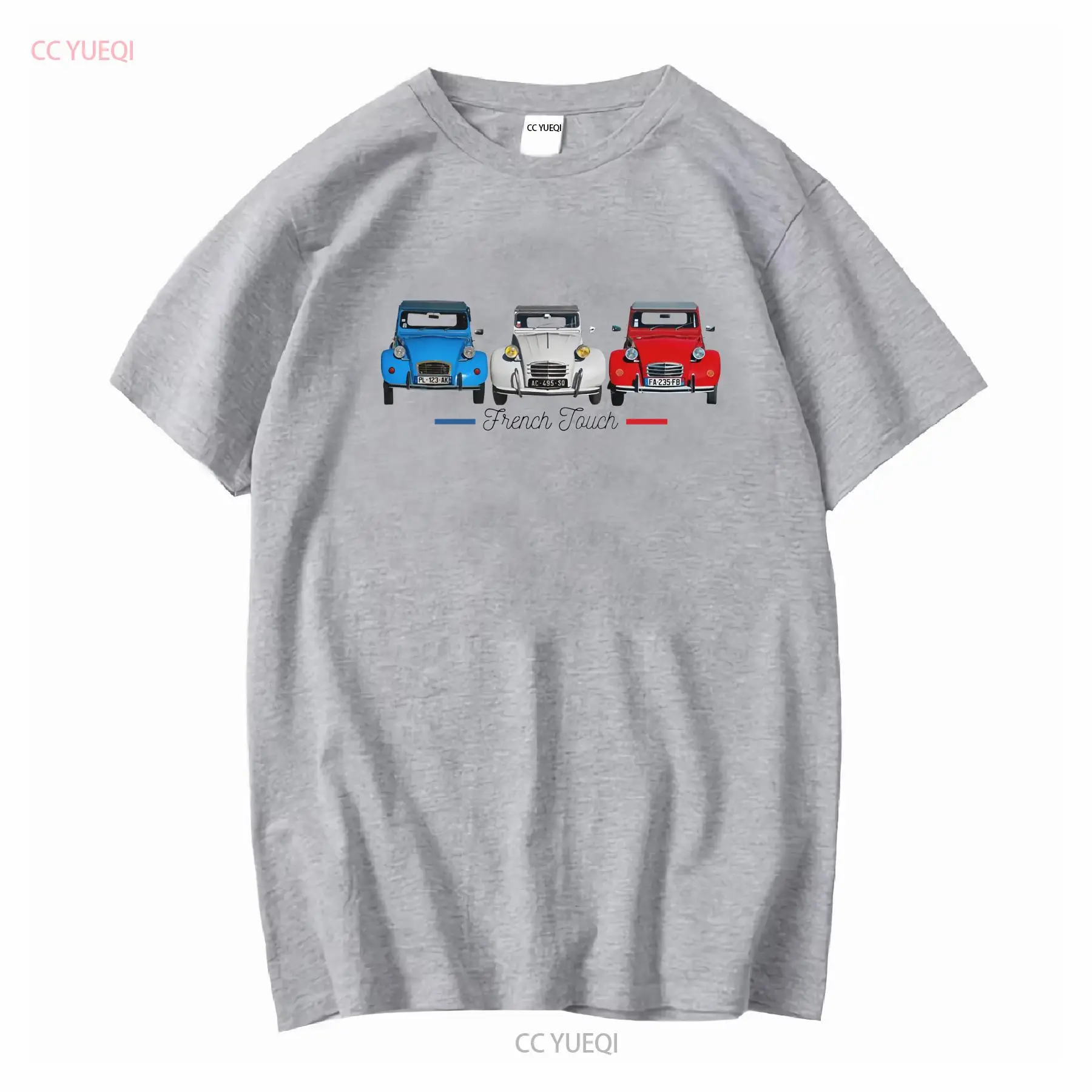 Two horses 2 CV T Shirt cotton - French Street Fashion 评论和价格