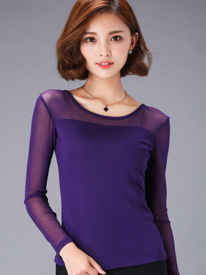 Spring 2025 Women's Elastic La - Mesh Top Layering 评论和价格