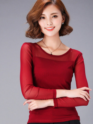 Spring 2025 Women's Elastic La - Mesh Top Layering 评论和价格