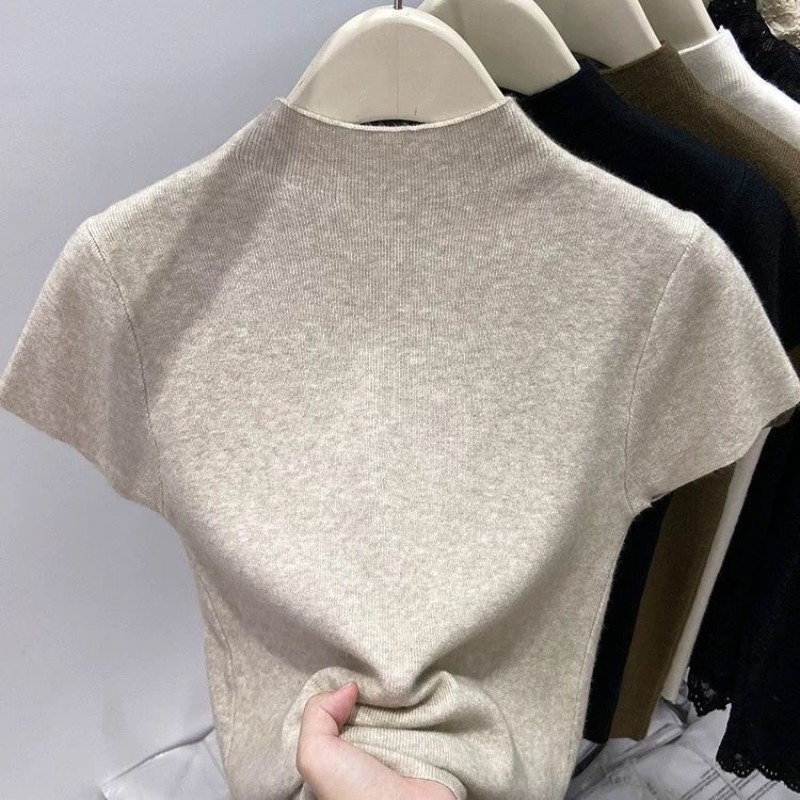 Fashion Basic Half High Neck K - Korean Street Fashion Female 评论和价格