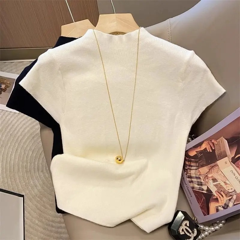 Fashion Basic Half High Neck K - Korean Street Fashion Female 评论和价格
