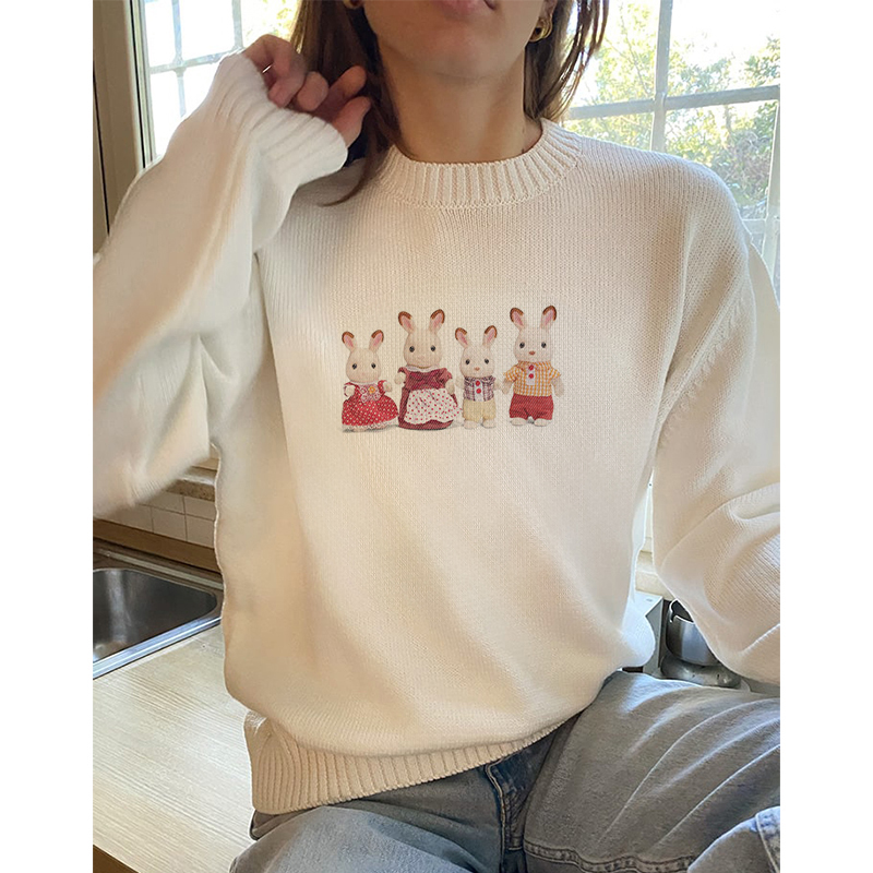 Spring Sweaters New Sweet Stre - Korean Street Fashion Female 评论和价格