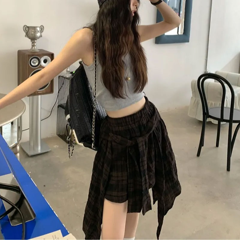 Fashion Irregular Vintage Plai - Korean Street Fashion Female 评论和价格