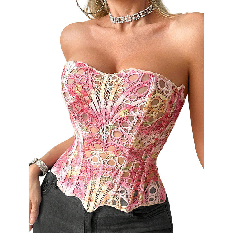 Sexy Bone Garment Corset Sheer - Mesh Top Layering 评论和价格