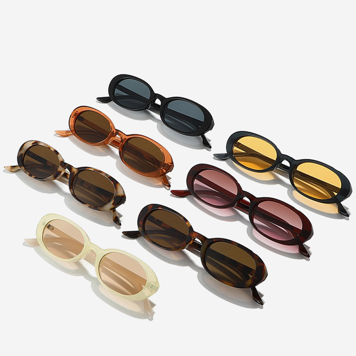 Oval Small Frame Candy Color S - Street Fashion Photoshoot 评论和价格