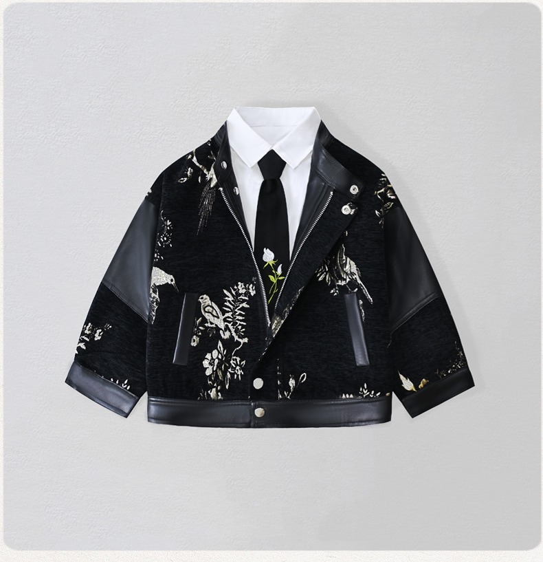 Gentleman Kids Embroidery Moto - Street Fashion News 评论和价格