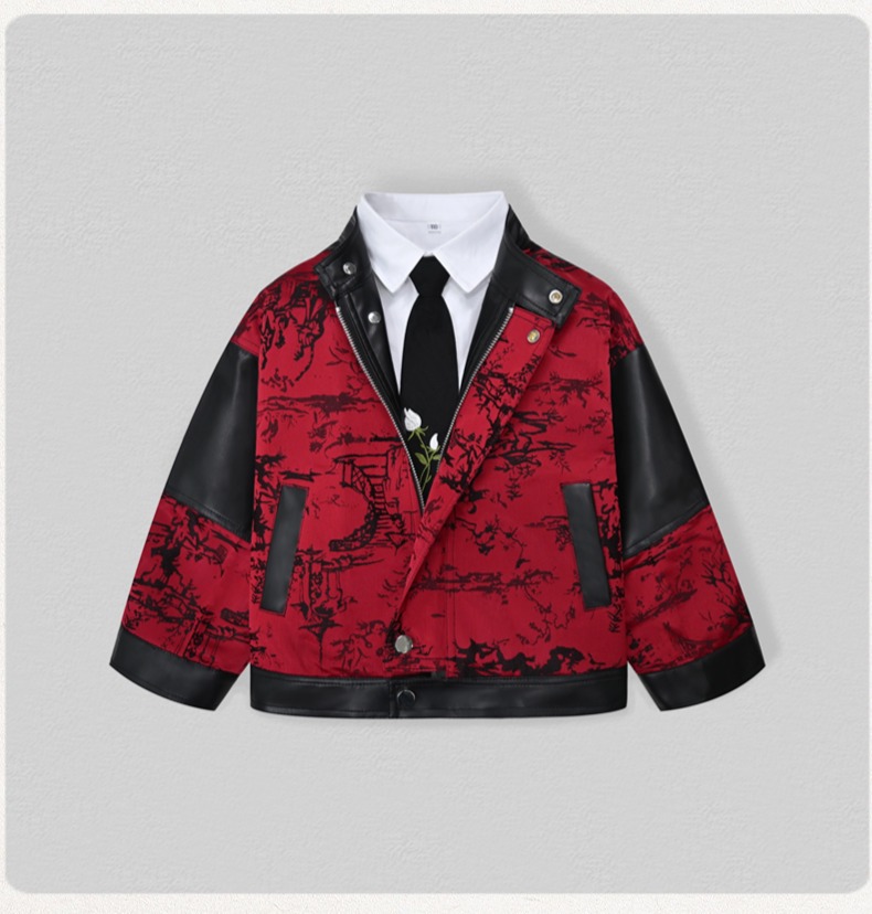Gentleman Kids Embroidery Moto - Street Fashion News 评论和价格