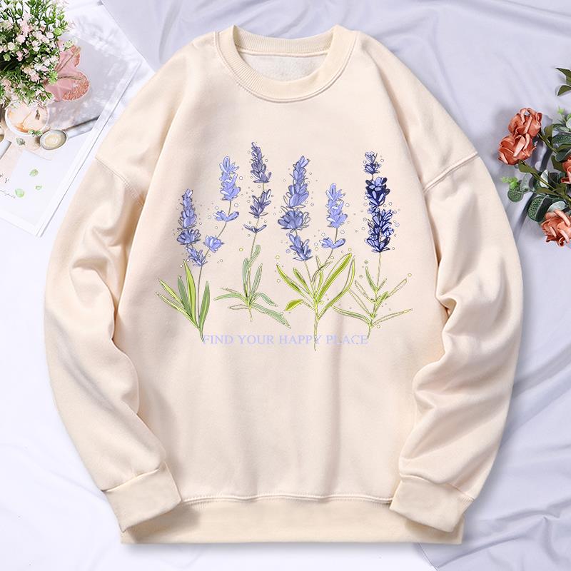 Beautiful Of Lavender Printing - Oversized Crewneck Fleece 评论和价格