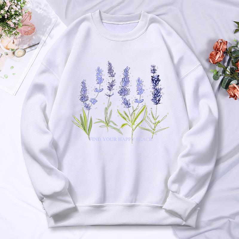 Beautiful Of Lavender Printing - Oversized Crewneck Fleece 评论和价格