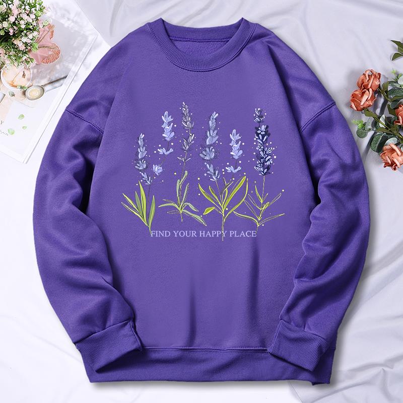 Beautiful Of Lavender Printing - Oversized Crewneck Fleece 评论和价格