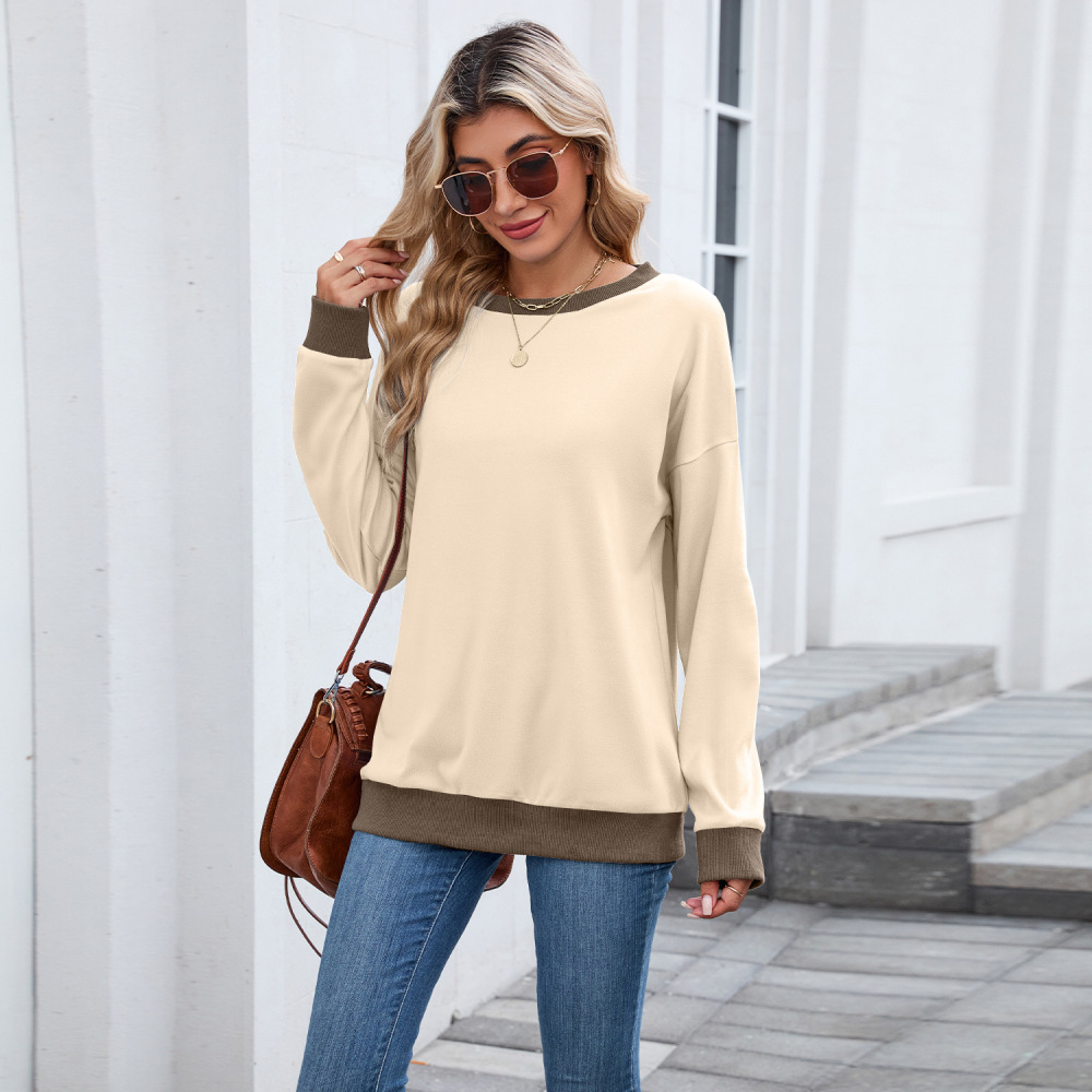 Women Fashion Loose Sweatshirt - Oversized Crewneck Fleece 评论和价格