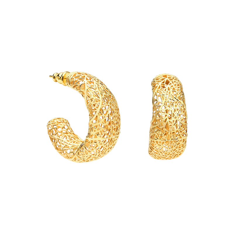 IVOG C Shape Hollowed Out Earr - Street Fashion Websites 评论和价格