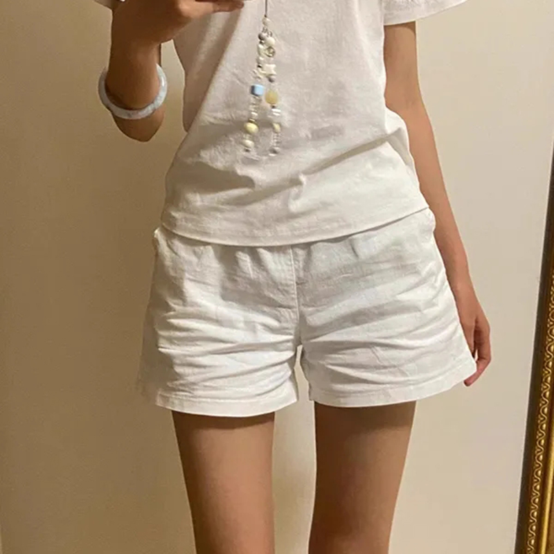 High Waist Cotton Shorts Women - Korean Street Fashion Female 评论和价格