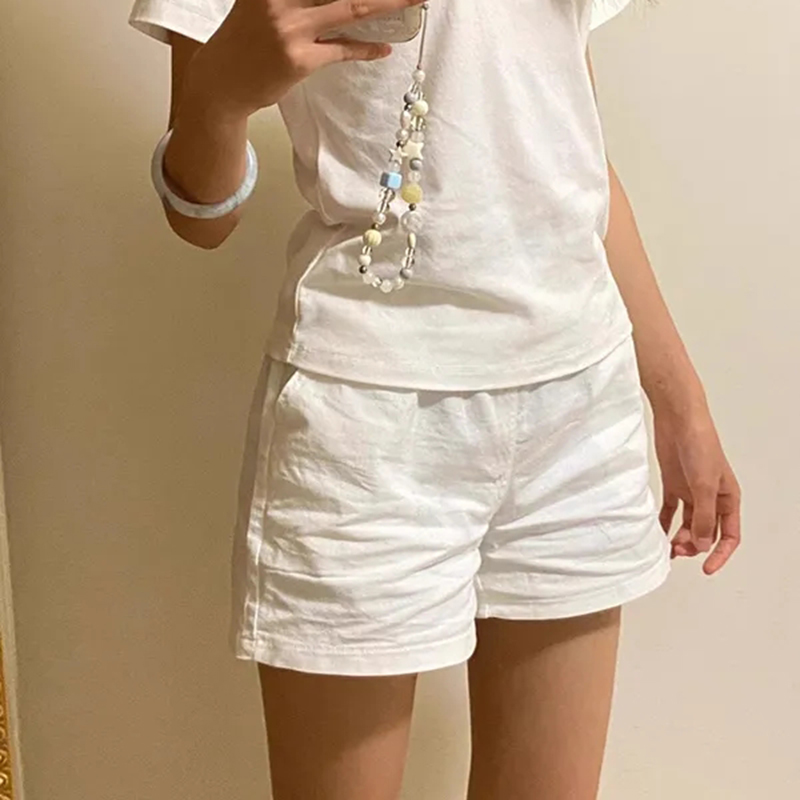 High Waist Cotton Shorts Women - Korean Street Fashion Female 评论和价格
