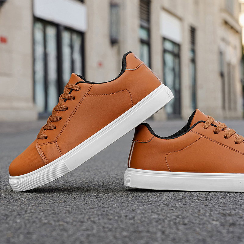 Men's Low-top Leather Casual S - Mesh Top Layering 评论和价格