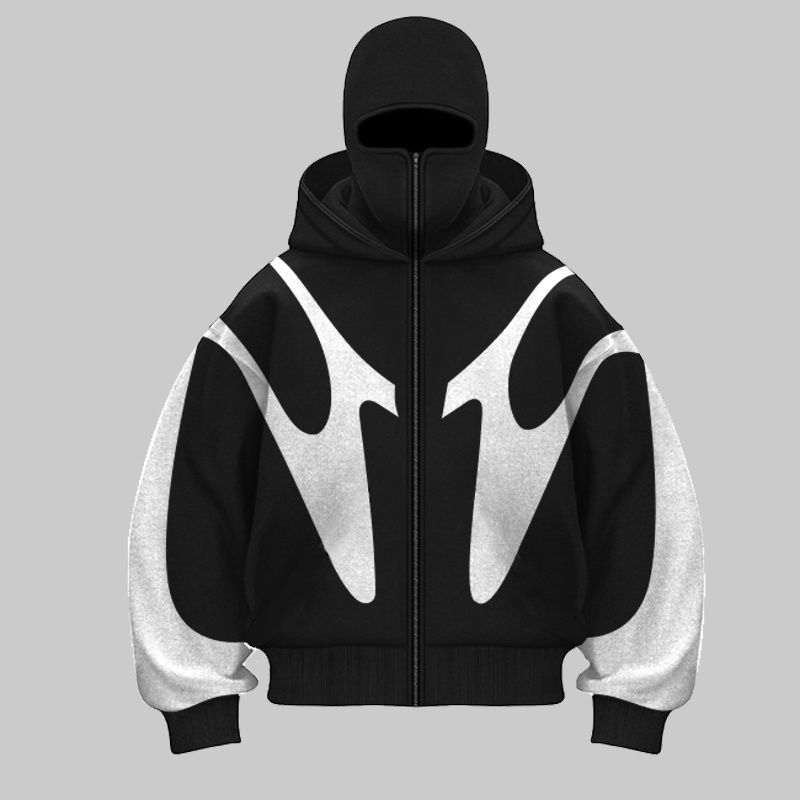 Retro Printed Devil Pattern Do - Street Fashion Zip Up Hoodie 评论和价格