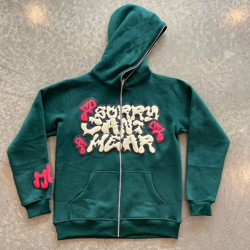 American Retro Star and Letter - Street Fashion Zip Up Hoodie 评论和价格