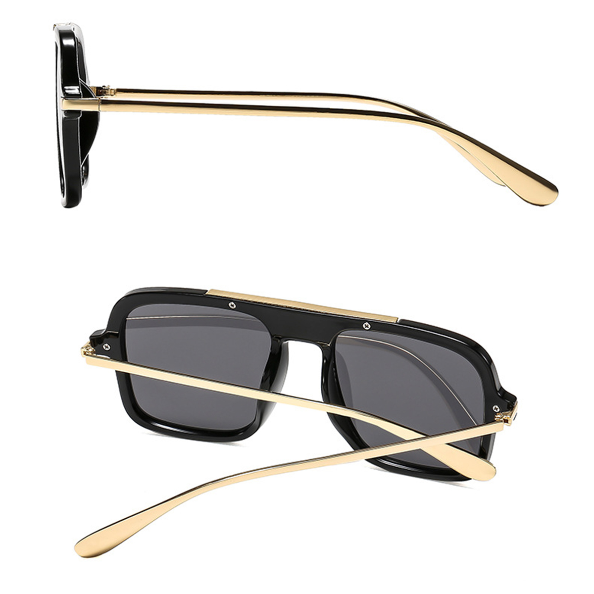 Luxury Brand Square Sunglasses - Street Fashion Photoshoot 评论和价格