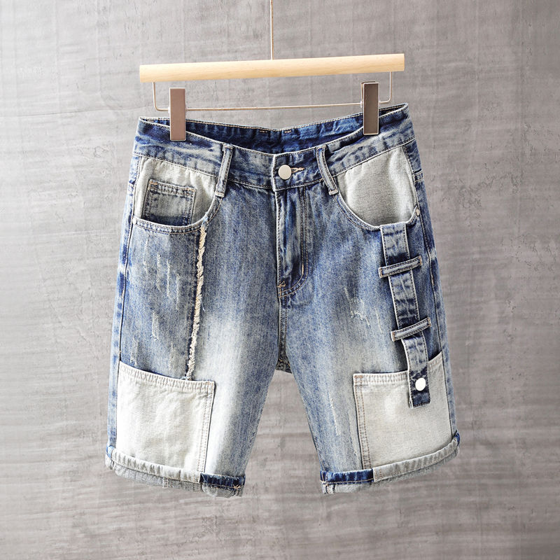 Men's Short Jeans Pants with P - Street Fashion Korea 评论和价格