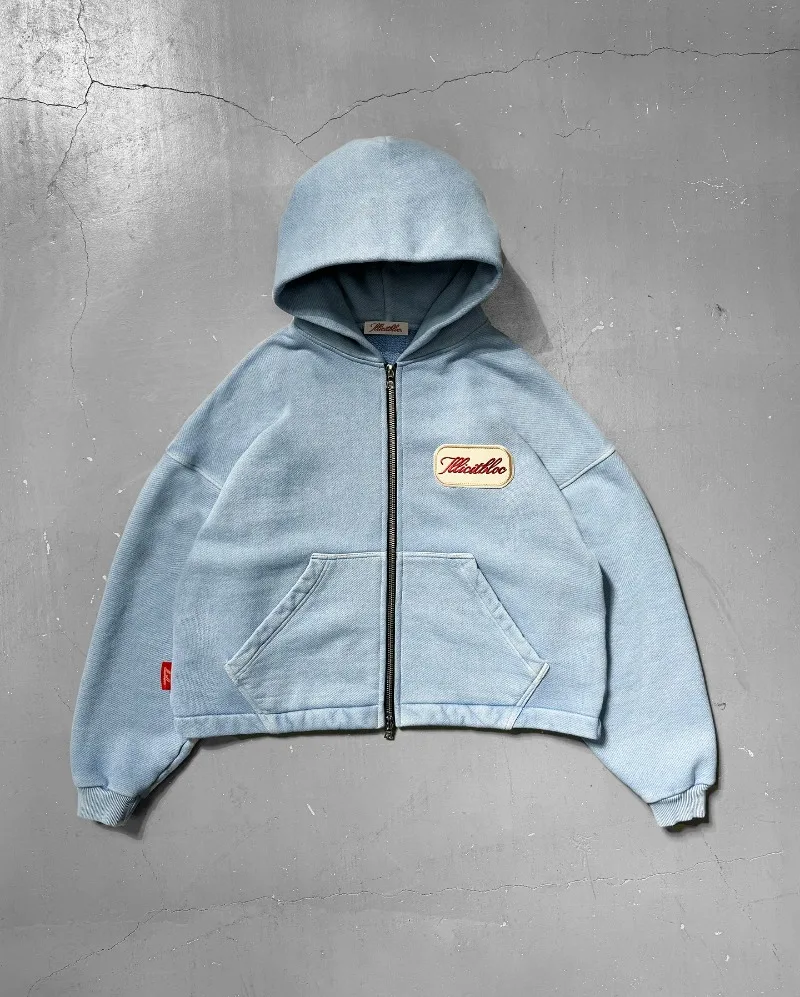 Y2K Fashion New Letter Embroid - Street Fashion Zip Up Hoodie 评论和价格