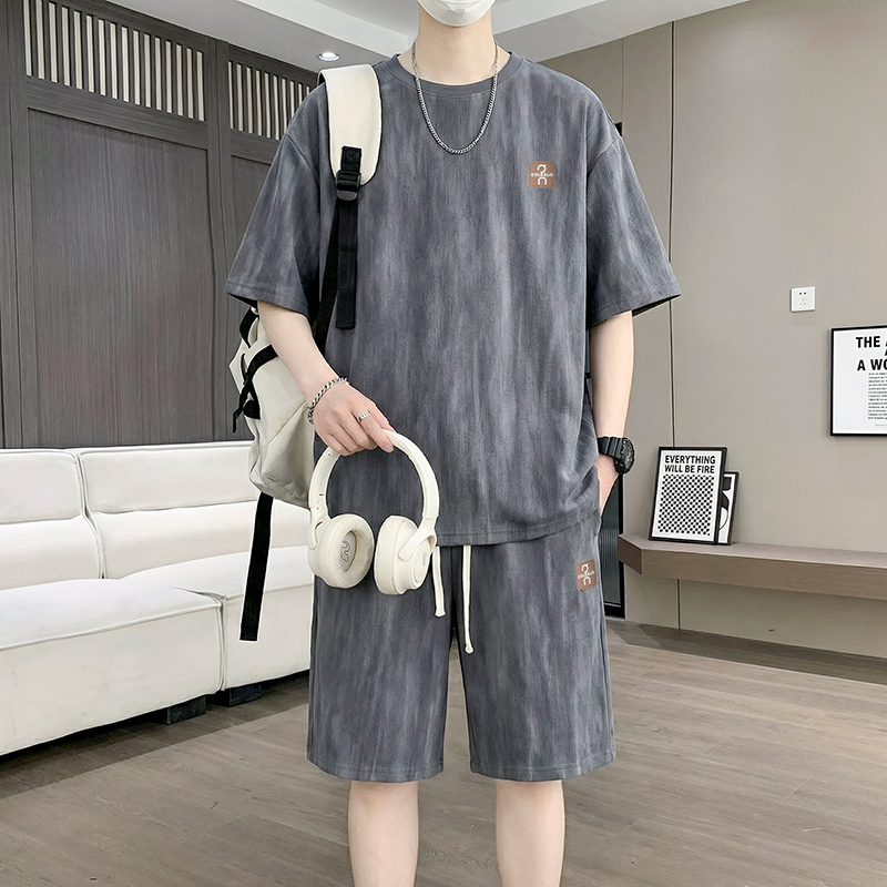 【T-Shirt + 5-Point Shorts】Men' - Street Fashion For Man 评论和价格
